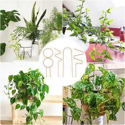 4Pcs 4 Styles Iron Flower Plant Supports FIND-CN0001-62B-1