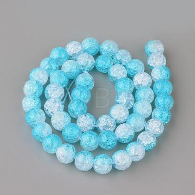 Synthetic Crackle Quartz Beads Strands GLAA-S135-6mm-08-1