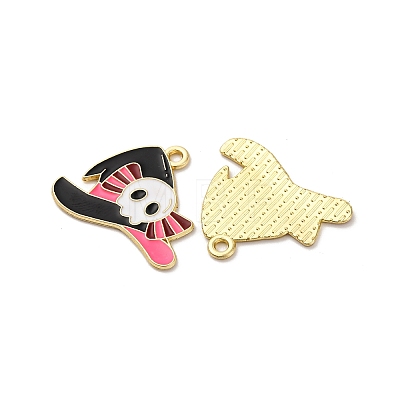 Halloween Alloy Enamel Pendants STAS-I354-01G-E-1