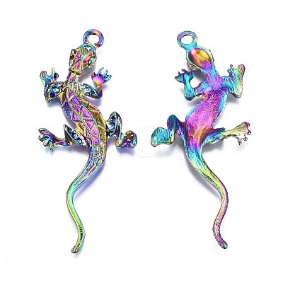 Rainbow Color Alloy Big Pendant Rhinestone Settings PALLOY-N163-169-NR-1