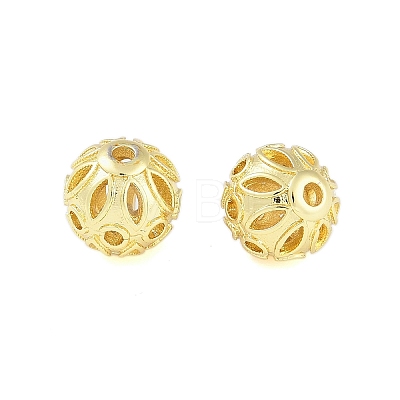 Brass Hollow Beads KK-A226-07D-G-1