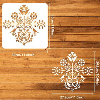 PET Hollow Out Drawing Painting Stencils DIY-WH0391-0475-1