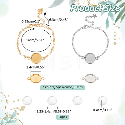  DIY Blank Dome Link Bracelet Maknig Kit DIY-NB0010-47A-1