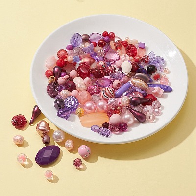 100G 5 Colors Acrylic Beads SACR-FS0001-07B-1