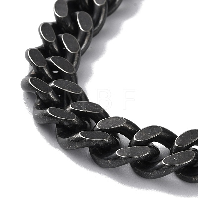 Ion Plating(IP) 304 Stainless Steel Diamond Cut Curb Chain Necklaces NJEW-P288-03AS-1
