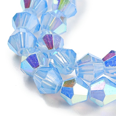 Baking Painted Transparent Glass Beads Strands GLAA-F029-TM6mm-05-1