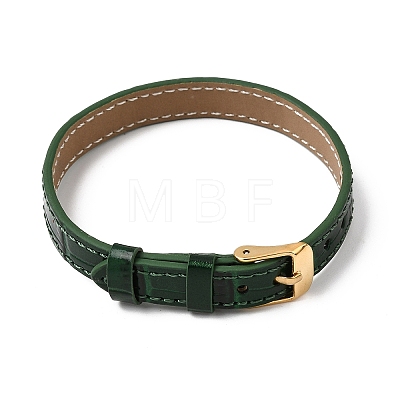 Imitation Leather String Bracelets with Stainless Steel Buckles AJEW-Z053-01H-1
