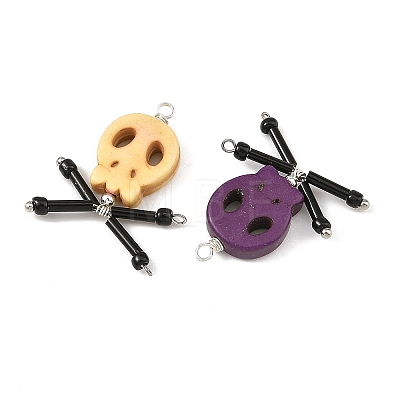 Dyed Synthetic Turquoise Pendants PALLOY-TA00449-1