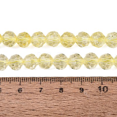 Crackle Transparent Glass Beads Strands GLAA-N068-06A-07-1