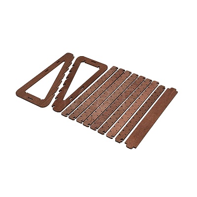 5-Tier Triangle Shape Wood Earring Riser Display Stands ODIS-K004-03-1
