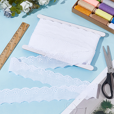 15 Yards Flat Hollow Cotton Lace Trim OCOR-GF0006-08-1