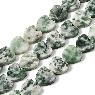 Natural Green Spot Jasper  Beads Strands G-M403-A22-03-1