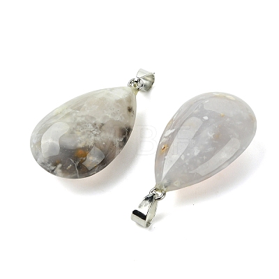 Natural White Agate Pendants GG-K002-09E-1