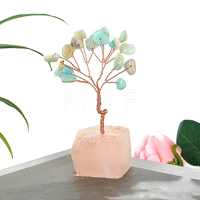 Natural Amazonite Chips Tree of Life Decorations PW-WGDDE68-08-1