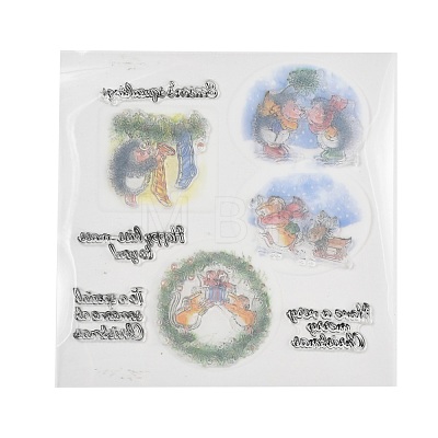 Christmas Plastic Stamps DIY-F053-08-1