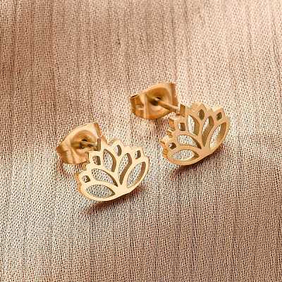 304 Stainless Steel Stud Earrings EJEW-I311-03B-G-1