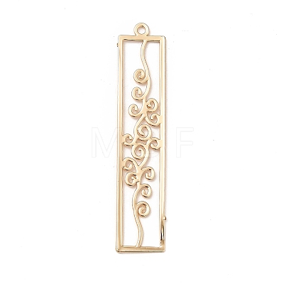 Rack Plating Brass Filigree Pendants KKC-K001-17KCG-1