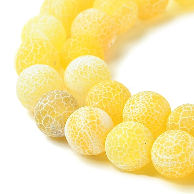 Natural Crackle Agate Beads Strands G-G055-8mm-6-1