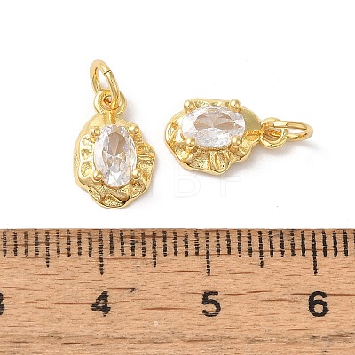 Rack Plating Brass Cubic Zirconia Charms KK-Z056-08G-02-1