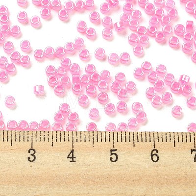 Electroplate Transparent Glass Seed Beads SEED-S042-16A-04-1