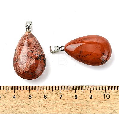 Natural Red Jasper Pendants GG-K002-09F-1