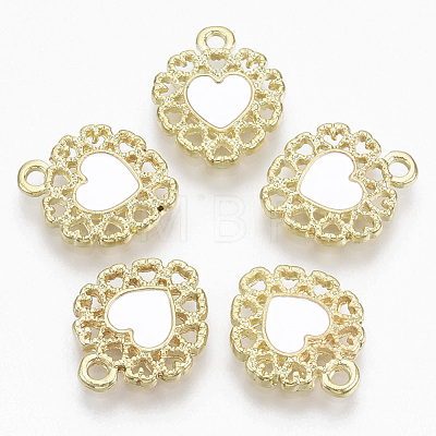 Golden Plated Alloy Enamel Pendants X-PALLOY-N154-04C-1