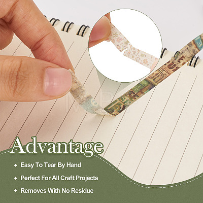 20 Rolls Paper Adhesive Tape Set DIY-TAC0023-42A-1