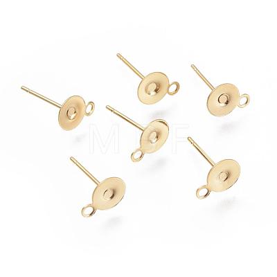 304 Stainless Steel Stud Earring Findings STAS-E025-1C-G-1