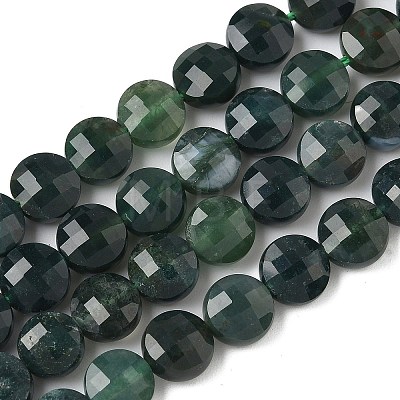 Natural Moss Agate Beads Strands G-C179-A53-03-1
