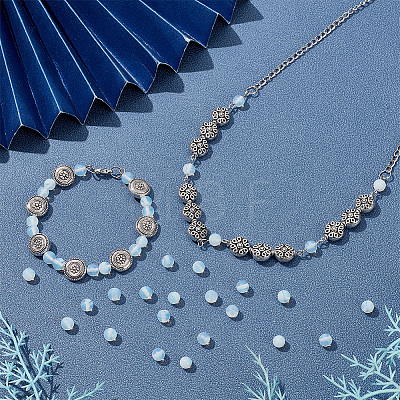 HOBBIESAY 3 Strands Opalite Beads Strands G-HY0001-62-1