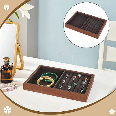 Rectangle Wood Jewelry Trays for Earrings AJEW-WH0880-84B-1