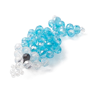 AB Color Plated Glass Pendants PALLOY-MZ01330-02-1
