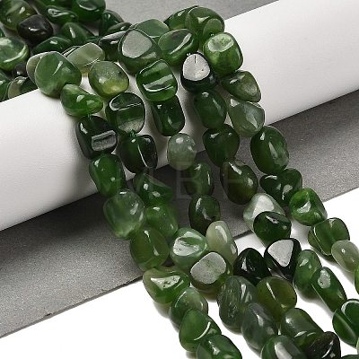 Dyed Natural White Jade Beads Strands G-P497-01E-49-1