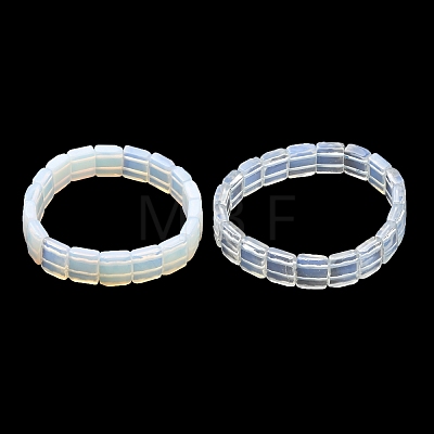 Opalite Faceted Beaded Stretch Bracelets for Women BJEW-K251-08L-1