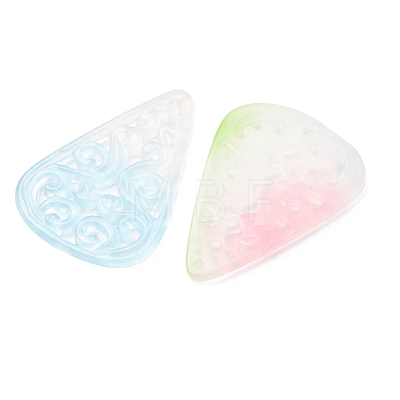 Dyed Natural Quartz Carved Pendants GG-CBA0022-03-1