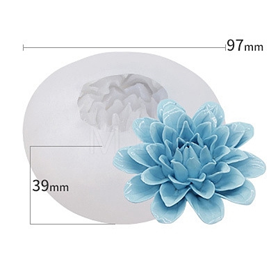 Food Grade Three Trust Flower DIY Candle Silicone Molds PW-WG38162-15-1