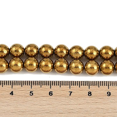 Electroplated Synthetic Magnetic Hematite Beads Strands G-G174-L01-05-1