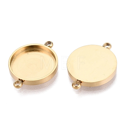 304 Stainless Steel Connector Cabochon Settings STAS-Q113-33A-G-1