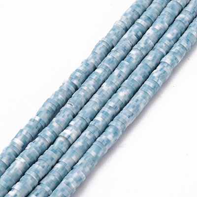 Handmade Polymer Clay Bead Strands CLAY-S094-4mm-A10-1