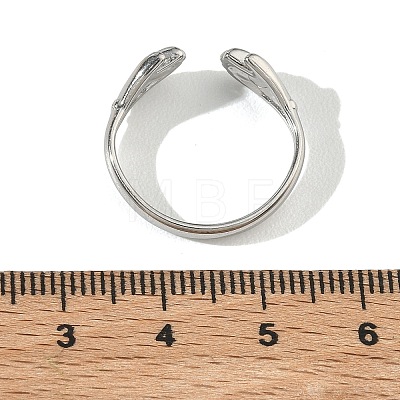 304 Stainless Steel Cuff Open Rings for Women RJEW-L341-05B-P-1