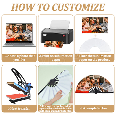Cloth Hand Held Fan LS-DIY-WH0579-95B-1