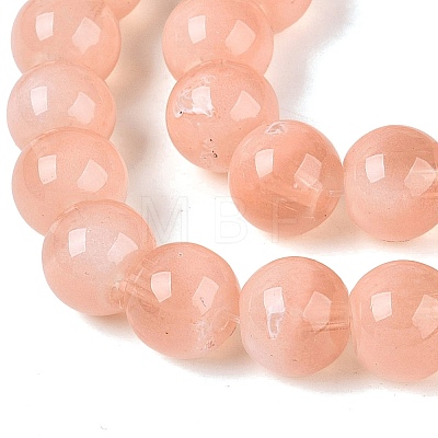 Transparent Glass Imitation Cat Eye Beads Strands GLAA-Q110-01C-15-1