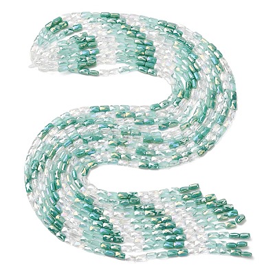 Electroplate Glass Beads Strands EGLA-D300-05-18-1