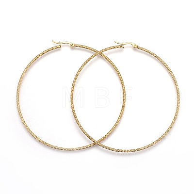 304 Stainless Steel Big Hoop Earrings EJEW-F188-24G-F-1