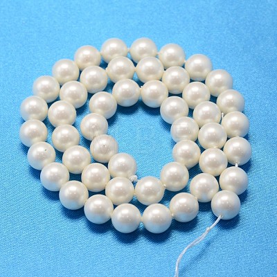 Round Shell Pearl Bead Strands BSHE-L011-4mm-A013A-1
