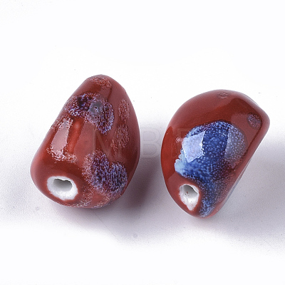 Handmade Porcelain Beads PORC-N004-28F-1