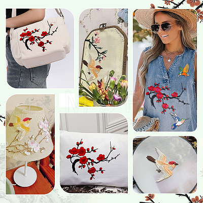 6Pcs 6 Styles Non-woven Fabrics Clothing Iron On Patches DIY-PH0036-50-1