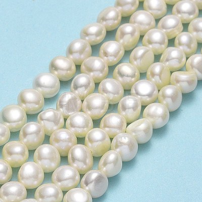 Natural Cultured Freshwater Pearl Beads Strands PEAR-A005-07A-01-1