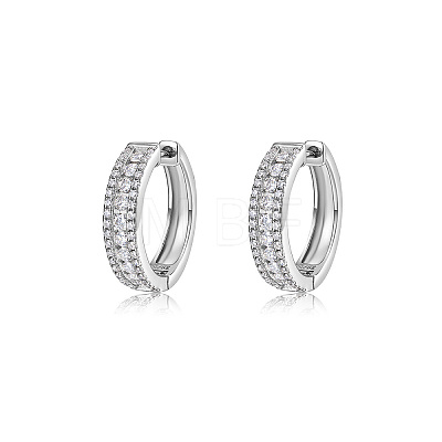 925 Sterling Silver Moissanite Hoop Earrings for Women BC8310-1
