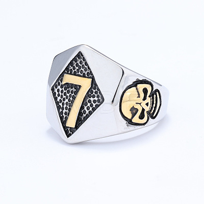 Punk Style 316L Stainless Steel Finger Rings for Men FS-WG96F45-12-1